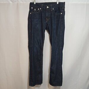 Vintage True Religion Ricky Jeans Mens Size 33 (36/34.5) Flap Pockets Faded USA